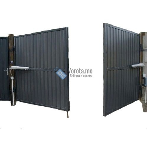 Заказать или купить Автоматические распашные серые ворота 2100x3000